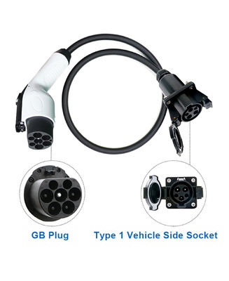 90% EV Type1 Type2 GB/T アダプター 32A 1Phase 3 Phase Schuko 電動自動車充電用