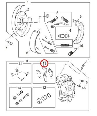 最良の車 自動車部品 ブレーキパッド c00013531 後部摩擦ブロック