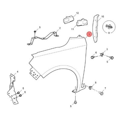 3kg MG3/MG3-14 10059578のための右前車のフェンダーのための自動車部品交換を提供